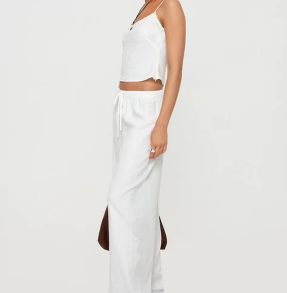 Princess Polly Paigy Set White Pant Set with Minimalist Design - Picture 3 of 14